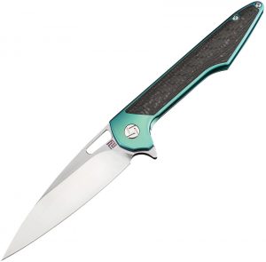 Artisan Small Archaeo Knife Green M390 (3″)