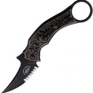 Bastinelli Creations Mako Linerlock Serrated Bronze (2.75″)
