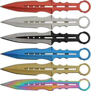 Rite Edge 6pc Multicolor Throwing Knives (4.25″)