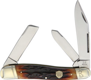 Rough Rider Lg Stockman Brown Stag Bone