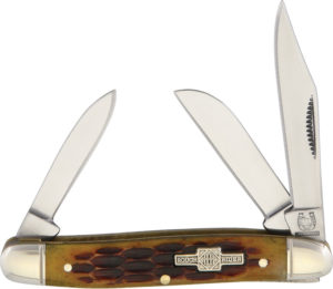 Rough Rider Small Stockman Amber Bone
