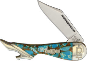 Rough Rider Leg Knife Amber Turquoise