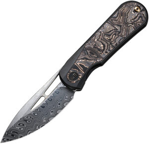 We Knife Baloo Framelock Black Damascus (3.25)